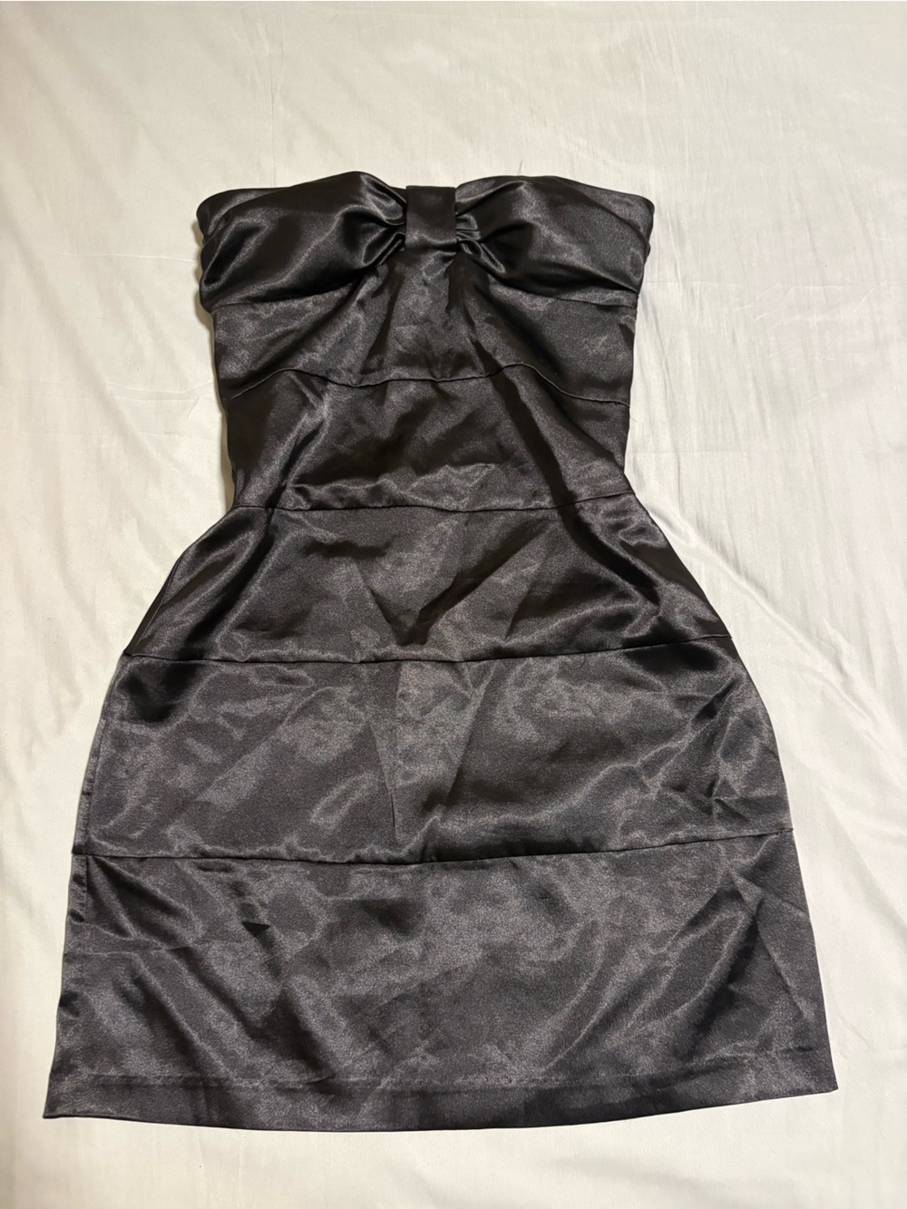 Speeckless Black Satin Men's Dress Pants with Bow Detail